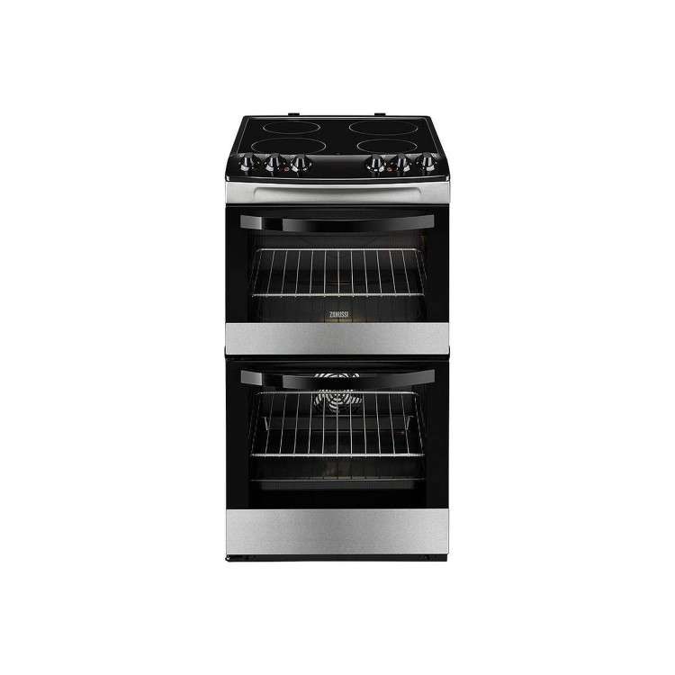 Zanussi ZCV46000XA Avanti 55cm Double Oven Electric Cooker With Ceramic Hob Stainless Steel