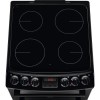 GRADE A1 - Zanussi ZCV46250BA 55cm Double Oven Electric Cooker With Ceramic Hob - Black