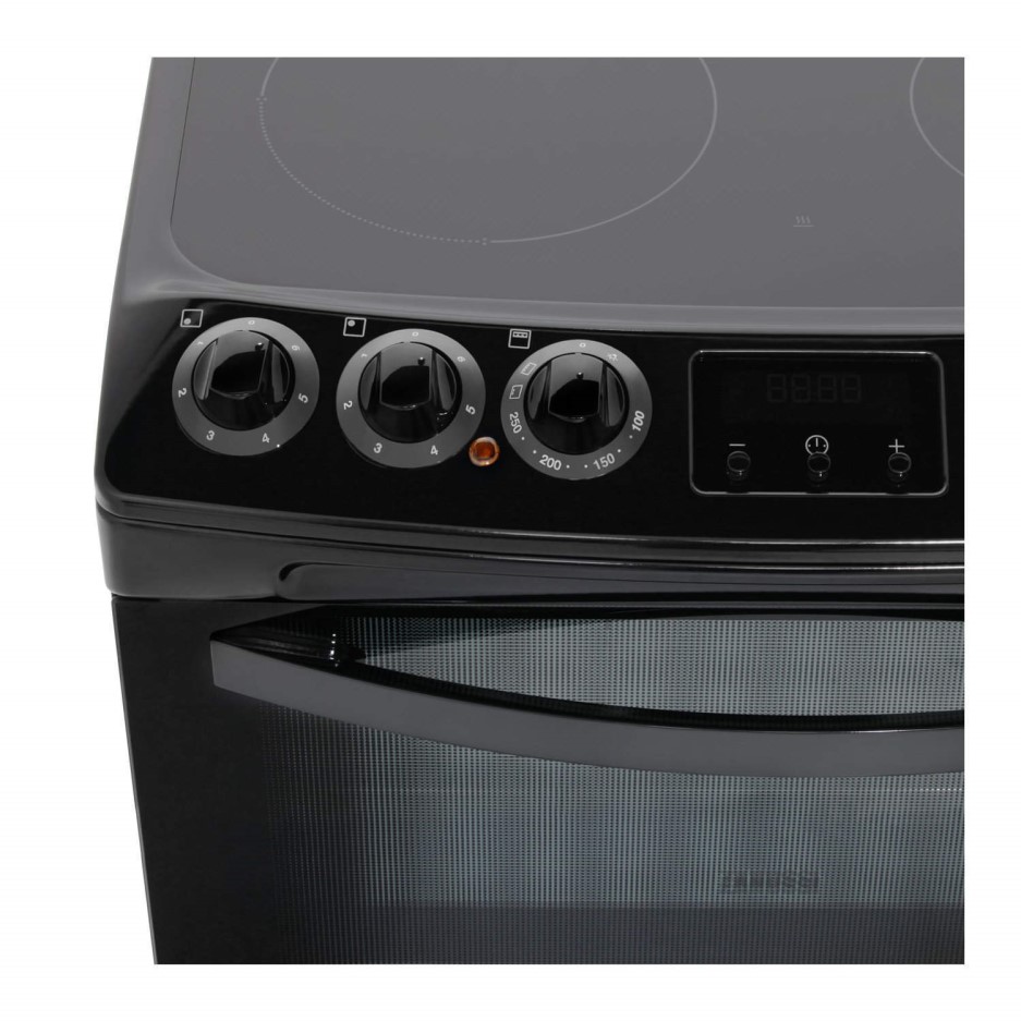 Zanussi ZCV48300BA 55cm Double Oven Electric Cooker With Ceramic Hob