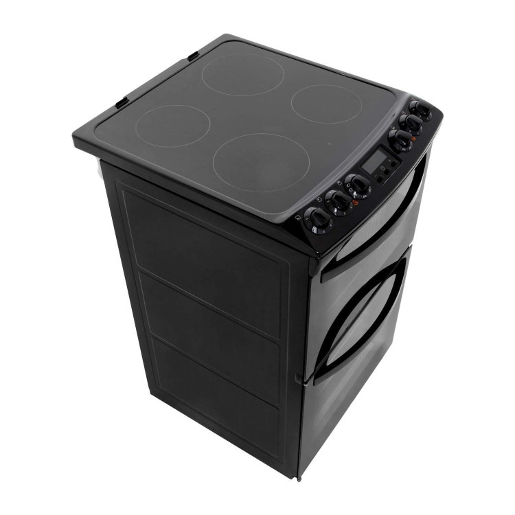 Zanussi ZCV48300BA 55cm Double Oven Electric Cooker With Ceramic Hob - Black