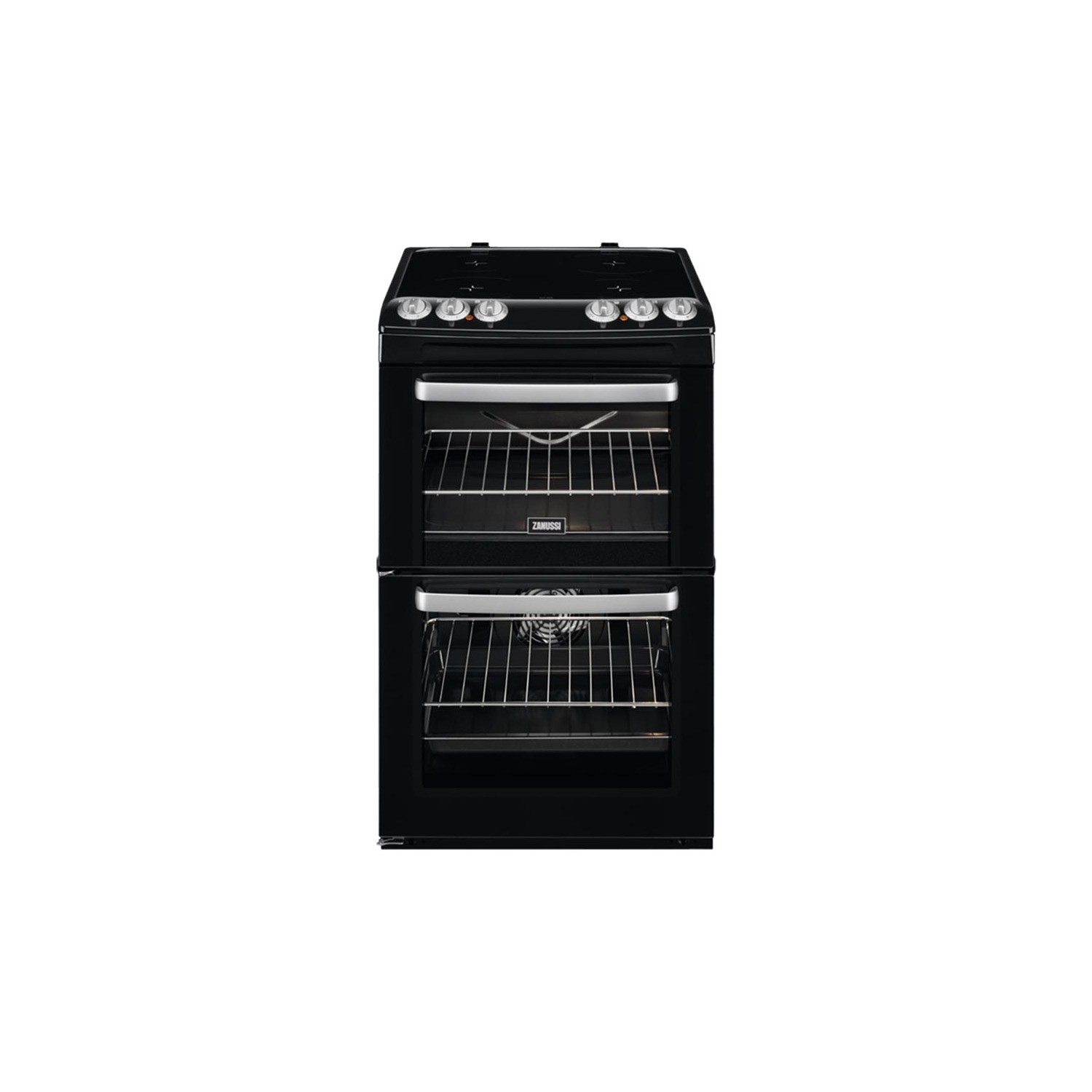 Zanussi ZCV554MN 55cm Electric Double Oven Cooker Black Appliances