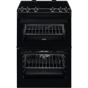 A2/ZCV66050BA Refurbished Zanussi ZCV66050BA 60cm Double Oven Electric Cooker with Ceramic Hob Black