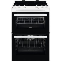 Refurbished Zanussi ZCV66050WA 60cm Double Oven Electric Cooker With Ceramic Hob White Refurbished Zanussi ZCV66050WA 60cm Double Oven Electric Cooker With Ceramic Hob White
