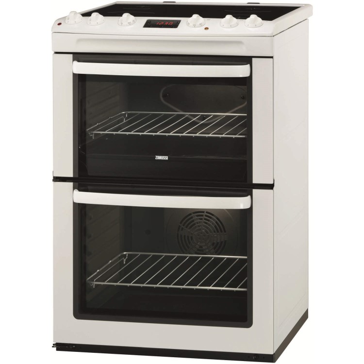 Zanussi ZCV662MWC 60cm Double Oven Electric Cooker