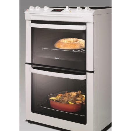 Zanussi ZCV662MWC 60cm Double Oven Electric Cooker