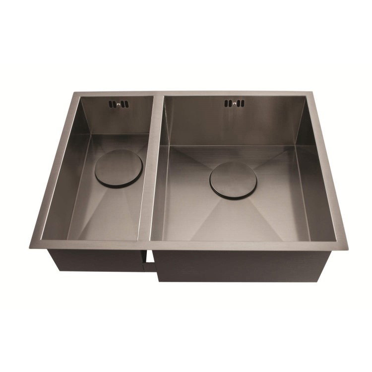 1810 Sink Company Left Hand 1.5 Bowl Stainless Steel Chrome Inset Kitchen Sink