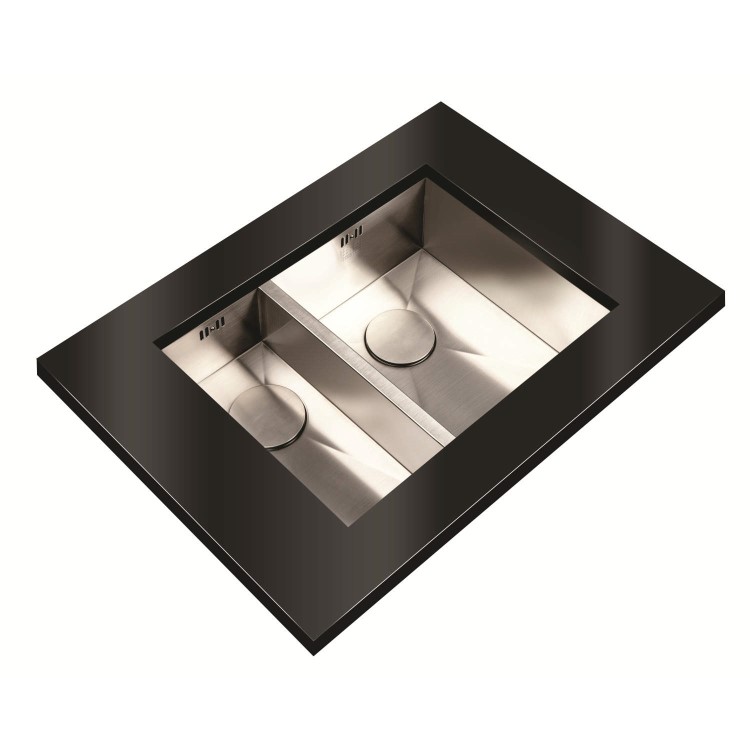 1810 Sink Company Left Hand 1.5 Bowl Stainless Steel Chrome Inset Kitchen Sink