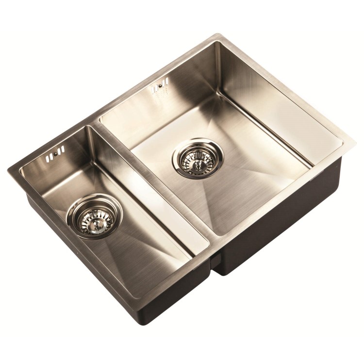 1810 Sink Company ZD/1834/U15/S/082 ZENDUO15 180/340U 1.5 Bowl Undermount Stainless Steel Sink