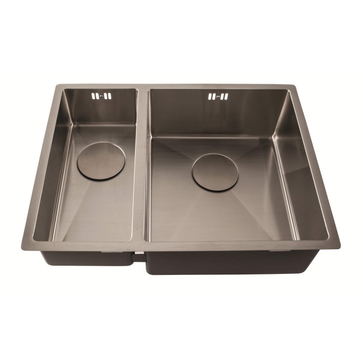 1810 Sink Company ZD/1834/U15/S/082 ZENDUO15 180/340U 1.5 Bowl Undermount Stainless Steel Sink