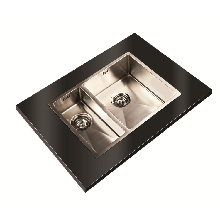 1810 Sink Company ZD/1834/U15/S/082 ZENDUO15 180/340U 1.5 Bowl Undermount Stainless Steel Sink