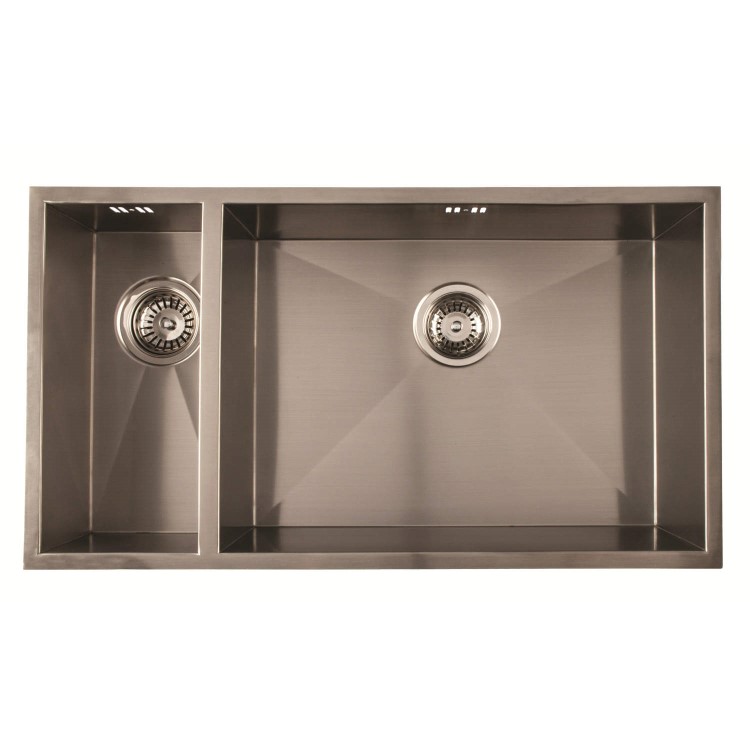 1810 Sink Company ZD/1855/U/S/BBR/029 ZENDUO 180/550U 1.5 Bowl Inset Stainless Steel Sink Left Hand Small Bowl