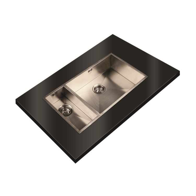 1810 Sink Company ZD/1855/U/S/BBR/029 ZENDUO 180/550U 1.5 Bowl Inset Stainless Steel Sink Left Hand Small Bowl