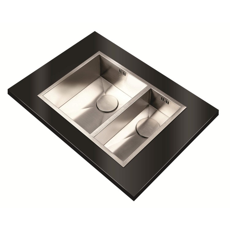 1810 Sink Company Right Hand 1.5 Bowl Stainless Steel Chrome Inset Kitchen Sink