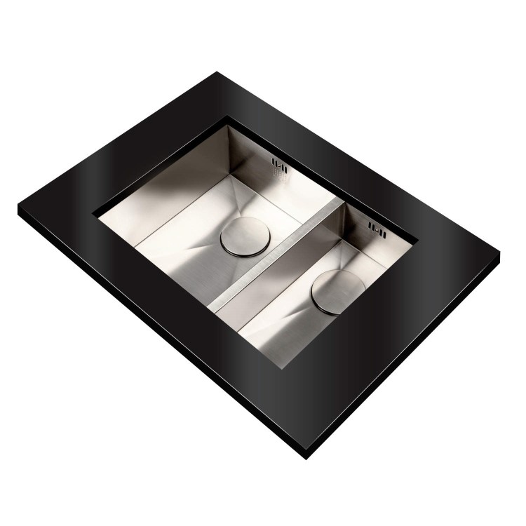 1810 Sink Company Right Hand 1.5 Bowl Stainless Steel Chrome Inset Kitchen Sink