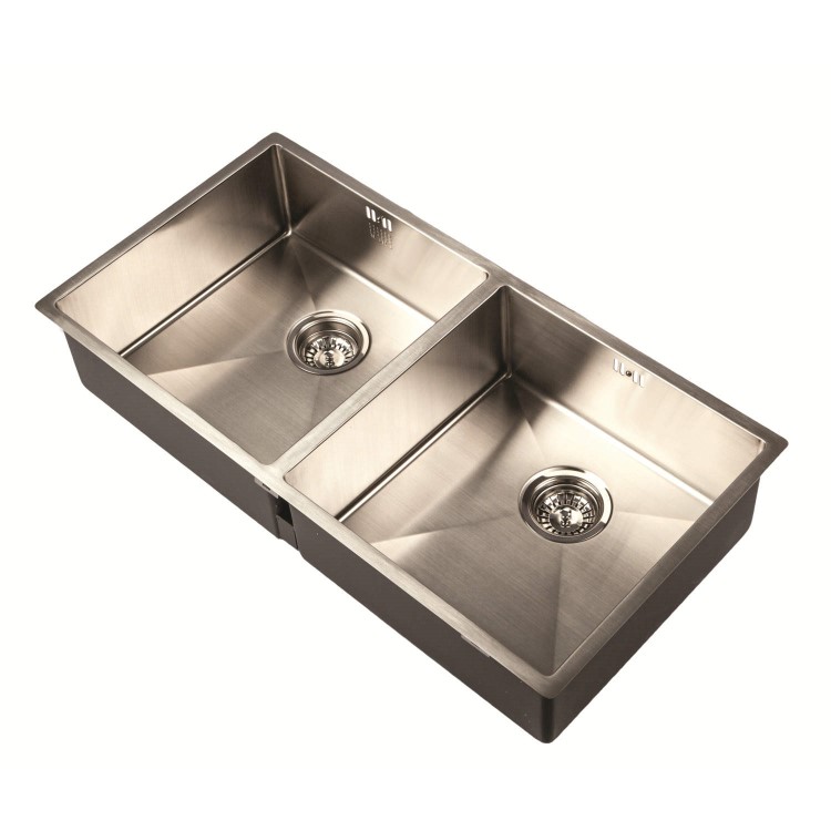 1810 Sink Company ZD/4040/U15/S/084 ZENDUO15 400/400U 2.0 Bowl Undermount Stainless Steel Sink