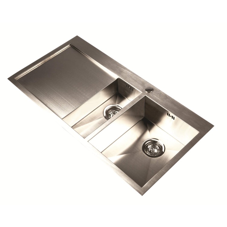 1810 Sink Company ZD/6/IF/S/BBR/027 ZENDUO 6I-F  1.5 Bowl Inset Stainless Steel Sink Left Hand Drainer