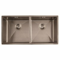 1810 Sink Company ZD/4040/U15/S/084 ZENDUO15 400/400U 2.0 Bowl Undermount Stainless Steel Sink
