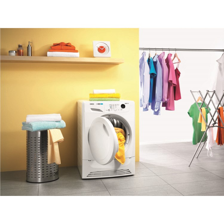 GRADE A2 - Zanussi ZDH8333PZ 8kg Freestanding Heat Pump Tumble Dryer - White