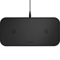 Zens Aluminium Dual 10W Wireless Charger - Black
