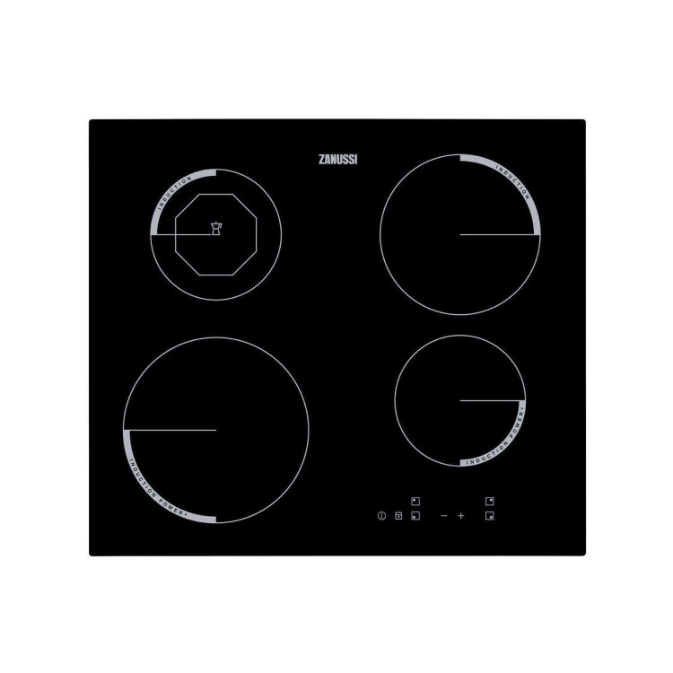 Zanussi ZEI6840FBA Touch Control 59cm Four Zone Induction Hob - Black