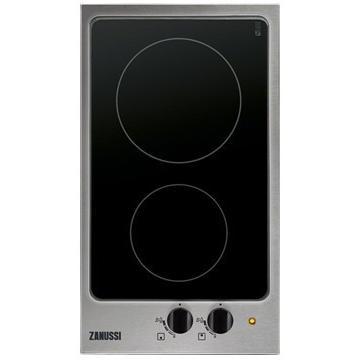 Zanussi ZES3921IBA 29cm Wide Two Zone Ceramic Hob - Stainless Steel Frame