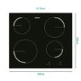 Zanussi ZEV6240FBA 59cm Touch Control Four Zone Ceramic Hob - Black