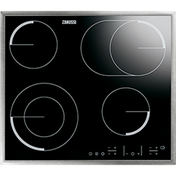 Zanussi ZEV6646XBA 58cm Wide Four Zone Ceramic Hob With Stainless Steel Frame