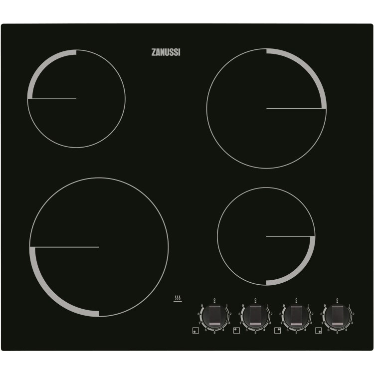 Zanussi ZEV6940XBV 58cm Wide Ceramic Hob With Stainless Steel Frame