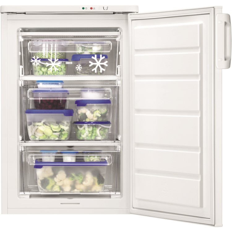 GRADE A2 - Zanussi ZFT11105WV Under Counter Freestanding Freezer - White
