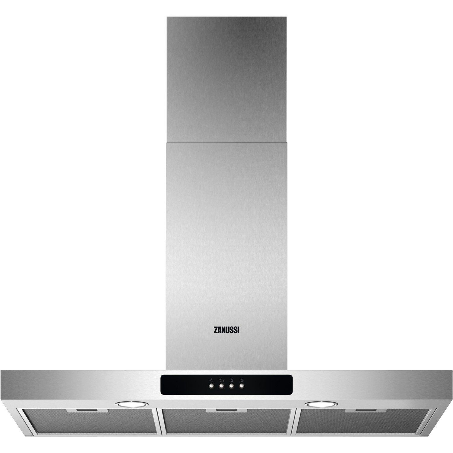 Refurbished Zanussi ZFT519X 90cm Flat Cooker Hood With Touch Controls Stainless Steel
