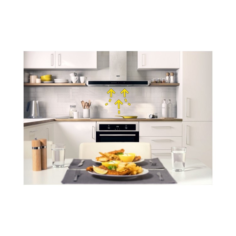 Zanussi Series 60 AirBreeze 90cm Chimney Cooker Hood - Stainless Steel