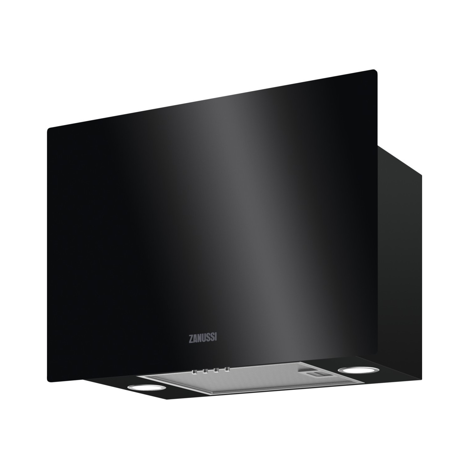 Zanussi Series 20 60cm Chimney Cooker Hood - Black Glass