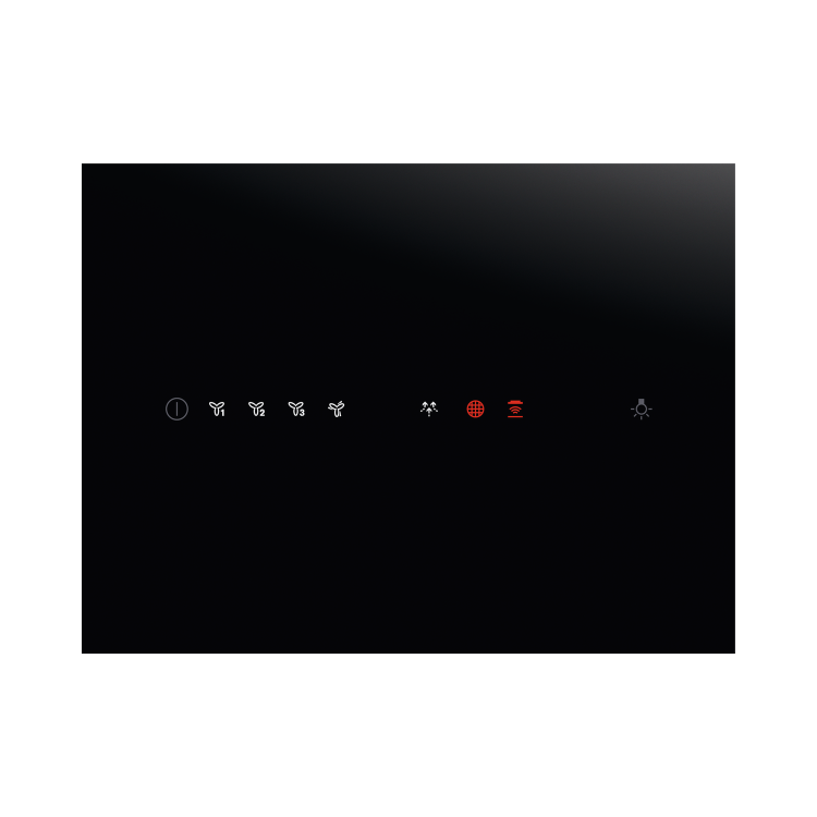 Refurbished Zanussi ZFV919Y 90cm Angled Chimney Cooker Hood Black