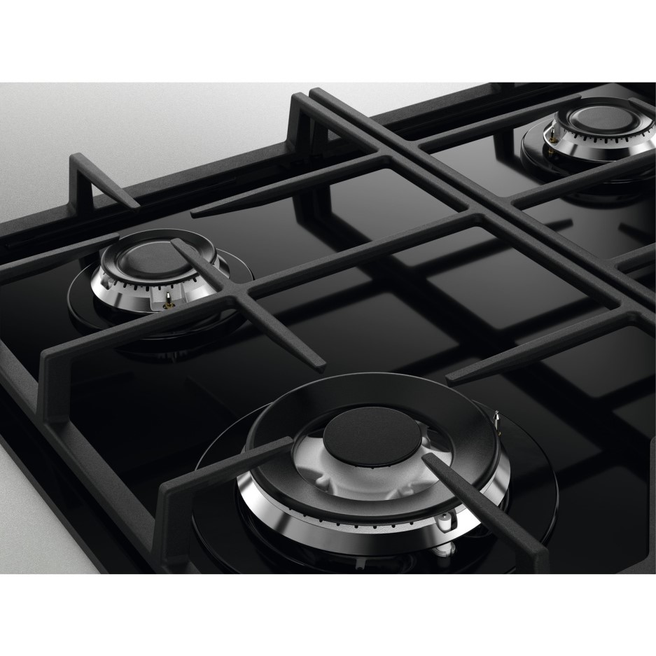Zanussi ZGGN755K 75cm Gas on Glass Hob Black Appliances Direct