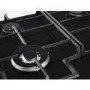 Zanussi ZGH66424BB 60cm Four Burner Gas Hob With Cast Iron Pan Stands - Black