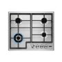 Zanussi ZGH66424XX 60cm Four Burner Gas Hob With Cast Iron Pan Stands - Stainless Steel