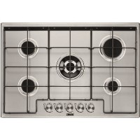 Zanussi ZGH75524XX 75cm Five Burner Gas Hob With Enamel Pan Stands - Stainless Steel