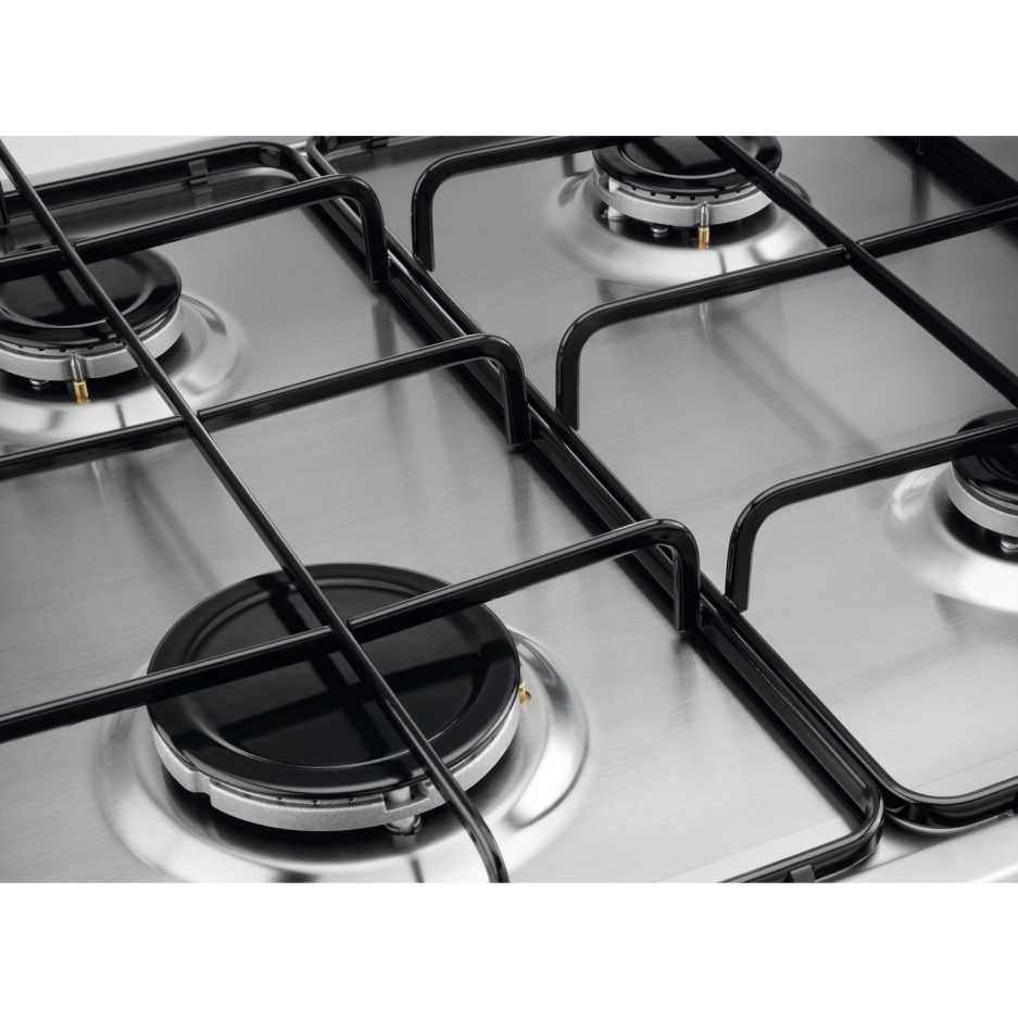 Zanussi ZGH75524XX 75cm Five Burner Gas Hob With Enamel Pan Stands