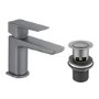 Gunmetal Cloakroom Mono Basin Mixer Tap With Waste - Zana