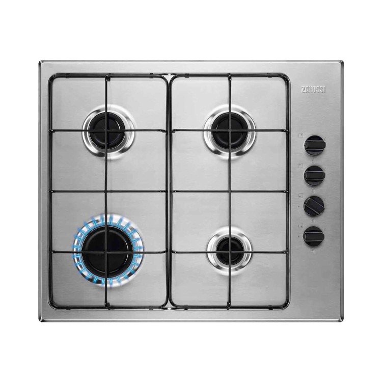 Zanussi ZGNN640X  60cm Four Burner Gas Hob - Stainless Steel