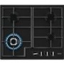 Zanussi Series 40 60cm 4 Burner Gas Hob with Wok Burner - Black