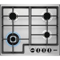 Refurbished Zanussi Series 40 ZGNN645X 60cm 4 Burner Gas Hob with Wok Burner Stainless Steel Refurbished Zanussi Series 40 ZGNN645X 60cm 4 Burner Gas Hob with Wok Burner Stainless Steel