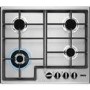 Refurbished Zanussi Series 40 ZGNN645X 60cm 4 Burner Gas Hob with Wok Burner Stainless Steel