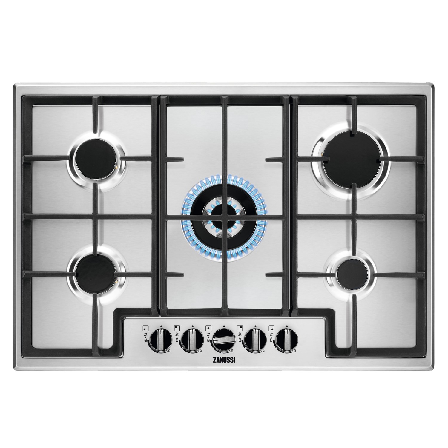 Zanussi Series 40 75cm 5 Burner Gas Hob - Stainless Steel