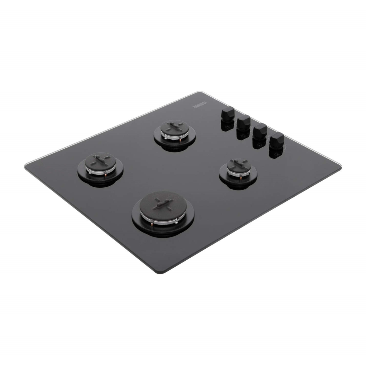 Zanussi ZGO63414BA 58cm Wide Four Burner Gas Hob Black Appliances