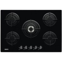 GRADE A1 - Zanussi ZGO75524BA 74cm Five Burner Gas Hob in Black