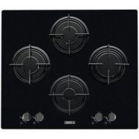 Zanussi ZGX65414BA 59cm Four Burner Gas-on-glass Hob Black