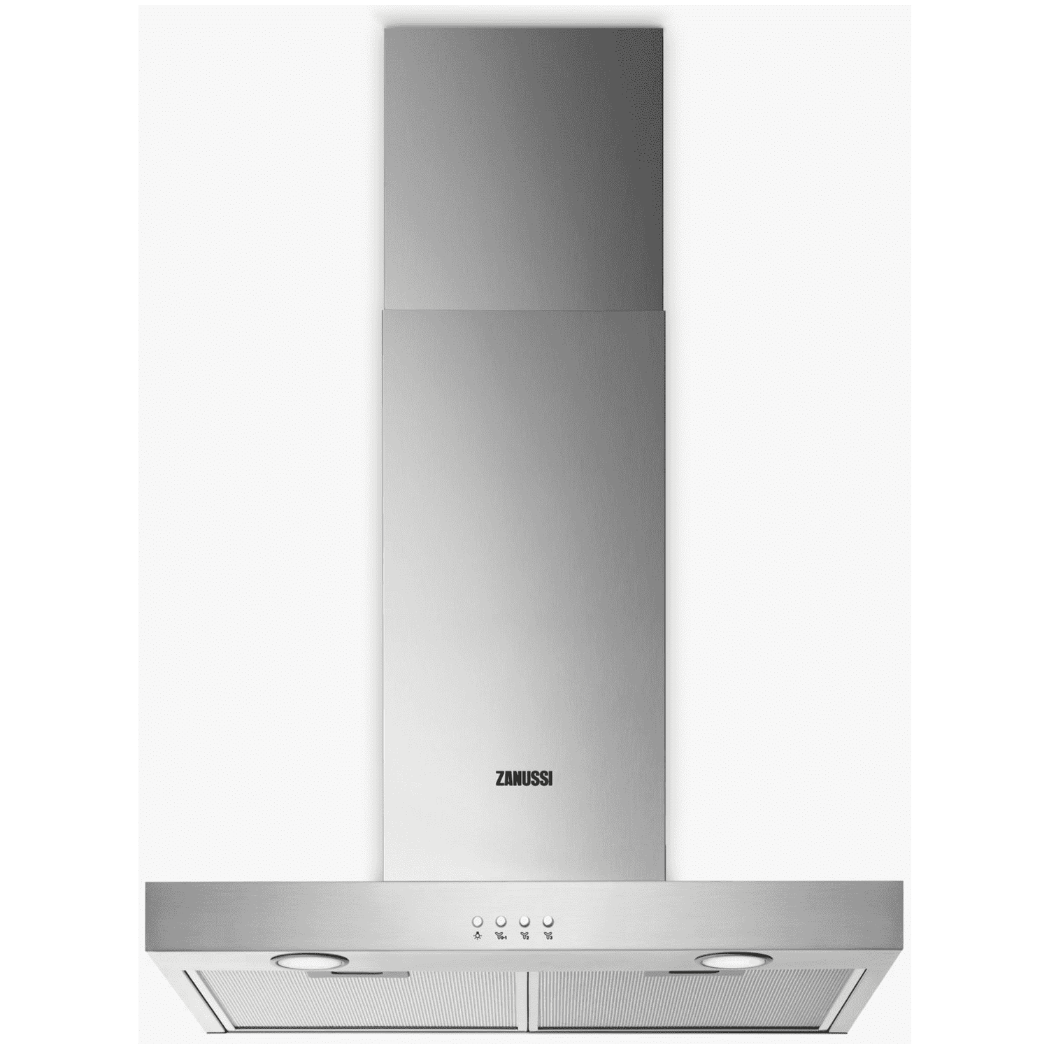 Zanussi 60cm Chimney Cooker Hood - Stainless Steel