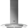 Zanussi 90cm Curved Glass Chimney Cooker Hood - Stainless Steel