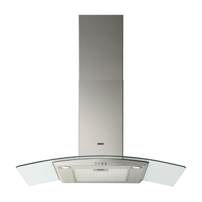 GRADE A2 - Zanussi ZHC9235X 90cm Curved Glass Cooker Hood - Stainless Steel